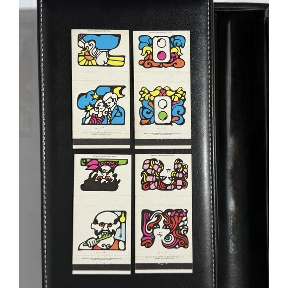 Unstruck 1969 Psychedelic Art Matchbook Lot of 4 Ohio Match Co Pop Art Designs - Picture 1 of 15